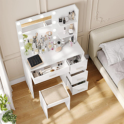 Деревянный органайзер для ожерелий с наклонной спинкой&nbsp;AJEW-WH20033-046B