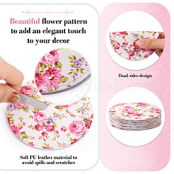 8 шт. коврики под чашки из искусственной кожи&nbsp;AJEW-MB0001-12