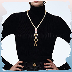 3шт 3 стиля пчелы цветок брелок из дерева и силикона&nbsp;HJEW-SC00178