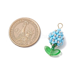 Подвески-бутоны из стеклянных бусинок&nbsp;PALLOY-MZ00760