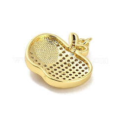 Латунные микропаве прозрачные подвески с фианитом&nbsp;KK-K365-14A-G