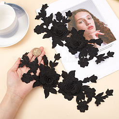 Аксессуары для цветочного орнамента с вышивкой из полиэстера&nbsp;PATC-WH0006-08