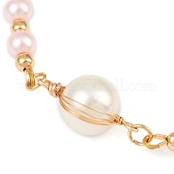 4шт 4 цвета стеклянный жемчуг круглые бусины браслеты для женщин&nbsp;BJEW-JB11975