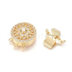 Латунные микро проложить кубического циркония ящик с застежками&nbsp;LS-ZIRC-F107-07G