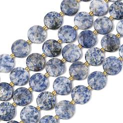 Натуральное синее пятно нитки из бисера яшмы&nbsp;G-A292-A10-01