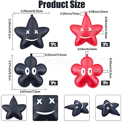 4 шт. 4 стиля подвески из искусственной кожи&nbsp;FIND-CL0001-25