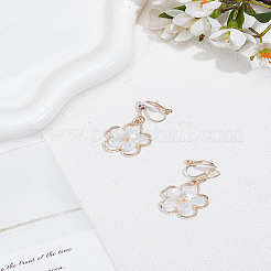 1 пара серег-клипс из сплава с цветочным узором&nbsp;EJEW-LP0007-084