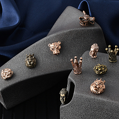 Сплавочные овальные бусины тибетского стиля &nbsp;PALLOY-PH0013-72-RS