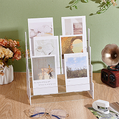 3-уровневые акриловые подставки для спортивных карточек&nbsp;ODIS-WH0043-188