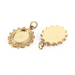 Оправы для подвесок из нержавеющей стали 304 в виде кабошонов&nbsp;X-STAS-S116-226G