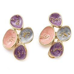 Овальные серьги-гвоздики из нержавеющей стали 304&nbsp;EJEW-R003-06G