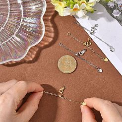 4 шт. двухцветные латунные концевые цепи&nbsp;FIND-YW0010-34