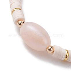 Браслет из полимерной глины Heishi Surfer стрейч&nbsp;BJEW-JB10153-03