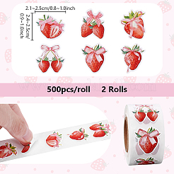 Рулон наклеек в форме клубники&nbsp;STIC-WH0012-13