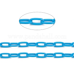 3.28-футовые экологически чистые окрашенные распылением латунные цепочки для скрепок ручной работы&nbsp;X-KK-J276-19-P11