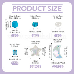 Наборы для самостоятельного изготовления украшений в виде звезд и луны&nbsp;DIY-TA0013-77