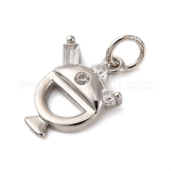 Латунные подвески-десерты с микропаве из кубического циркония&nbsp;KK-P308-63P