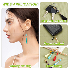 12шт 6 цвета полиэфирная кисточка кулон украшения&nbsp;HJEW-AB00194