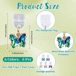 6шт пластиковые мобильные пылезащитные заглушки&nbsp;HJEW-CN00008