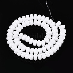 Непрозрачные с напылением стеклянные бусины&nbsp;GLAA-ZX008-8mm-18G