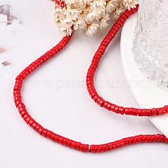 Синтетических нитей бирюзовые бусы&nbsp;TURQ-G110-4x2mm-01