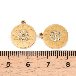 Подвески из нержавеющей стали 304 со стразами&nbsp;STAS-Z188-01G