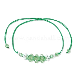 Браслеты из плетеных бусин с гальваническим покрытием из стекла&nbsp;BJEW-MZ00183-04