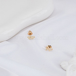 1 пара сережек-гвоздиков из латуни&nbsp;EJEW-LP0004-62G