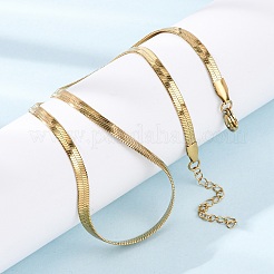 Двухслойные ожерелья в форме змеи из нержавеющей стали 304 для женщин&nbsp;LS-NJEW-Z108-03G