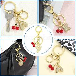 Латунный микропаве прозрачный кубический цирконий брелок с буквой подвеска&nbsp;KEYC-SW00015-Y