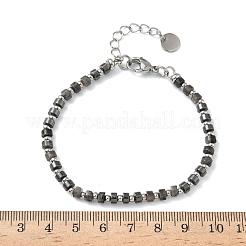 Браслеты из натурального лабрадорита и немагнитного синтетического гематита для женщин&nbsp;BJEW-Z148-04P-01