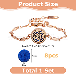 1 комплект браслетов из нержавеющей стали овальной формы двух цветов&nbsp;BJEW-HS0001-10