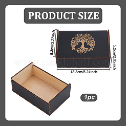 1 шт. прямоугольные гравированные деревянные коробки с раздвижной крышкой&nbsp;CON-UN0001-03C