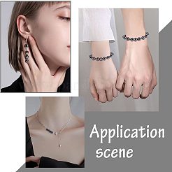 340 шт. 4 вида немагнитных синтетических гематитовых бусин&nbsp;G-NB0002-85