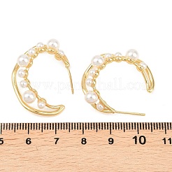 Круглые латунные серьги-гвоздики&nbsp;EJEW-A156-18G