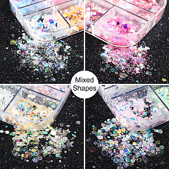 2 шт. 2 стиля 12-сетчатое украшение для ногтей из ПЭТ&nbsp;MRMJ-SP0001-33