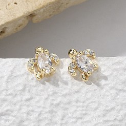 Серьги-гвоздики из латуни&nbsp;EJEW-Q014-15G