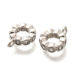 Плоская круглая стойка покрытие латунь микропаве кубический цирконий трубчатые дужки&nbsp;KK-H508-08P