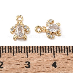 Латунные микропаве прозрачные подвески с фианитом&nbsp;KK-C168-13G