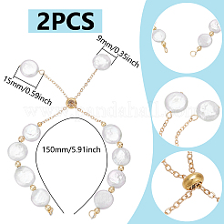 Изготовление браслета-слайдера из 2 натурального жемчуга Кеши&nbsp;BJEW-UN00020