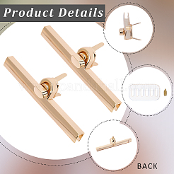 4 шт. застежка-защелка для сумки из цинкового сплава с поворотным замком&nbsp;PURS-CP0001-03LG
