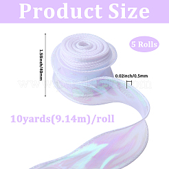 5 рулон плоской радужной органзовой ленты&nbsp;OCOR-CY0003-29A