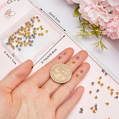 100 шт. 2 цвета латунные обжимные бусины&nbsp;KK-BBC0014-30