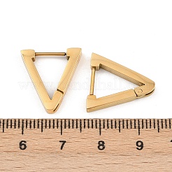 Серьги-кольца из нержавеющей стали 304 с треугольными вставками&nbsp;EJEW-P324-01G