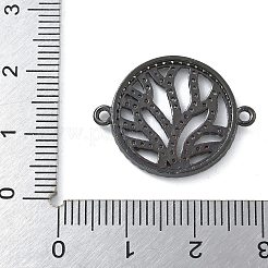 Стойка покрытие латунь микропаве прозрачный кубический цирконий плоский круглый с елочкой соединительные подвески&nbsp;KK-A234-034B