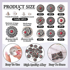 9 стиль заклепки из сплава декоративные BUTT-SW0001-04B