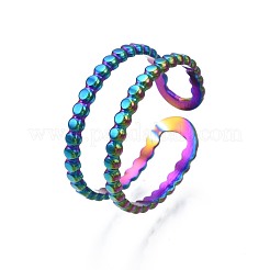 Кольцо-манжета из нержавеющей стали 304 с двойной оберткой&nbsp;RJEW-N038-089