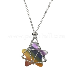 Устойчивый к потускнению 304 нержавеющая сталь кабель цепь макраме мешочек пустой держатель камней для изготовления подвесок ожерелий&nbsp;NJEW-TA00118-02