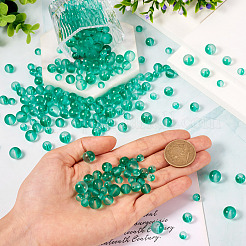 Нити матовых прозрачных стеклянных бусин&nbsp;GLAA-TA0002-77A