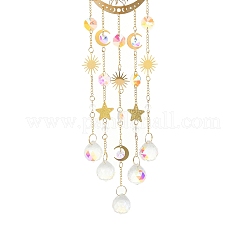 Подвески из кристаллов кварца и латуни&nbsp;HJEW-M007-02B-G